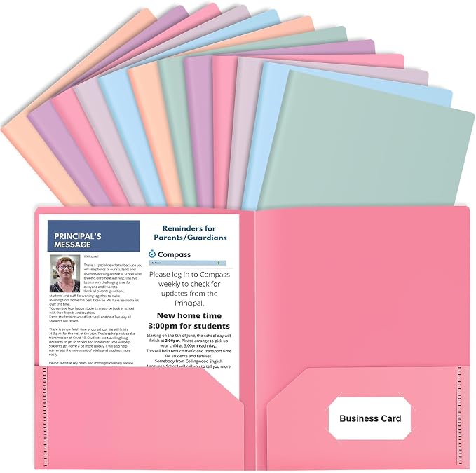 HABGP 12 Pack Colored File Folders by HABGP