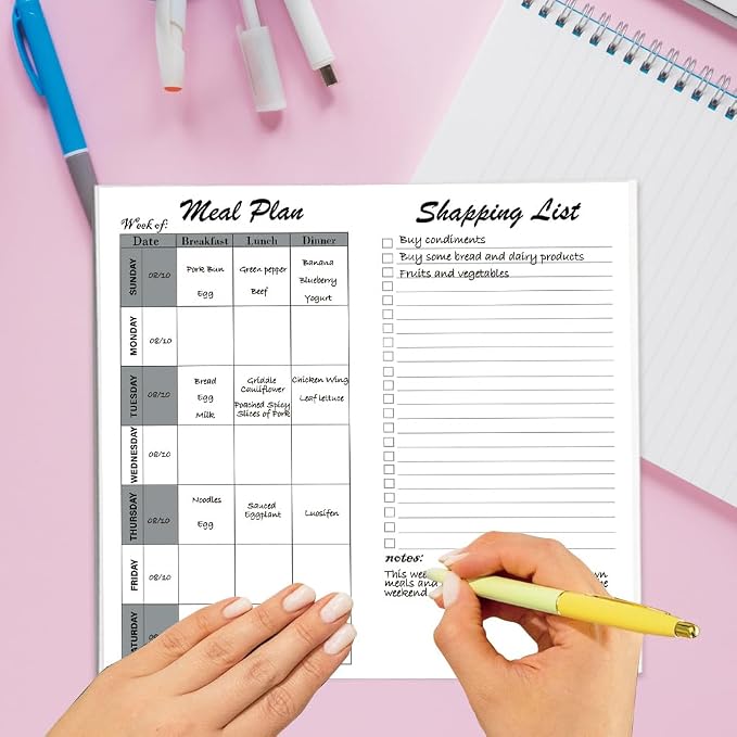 Travelers Notebook Inserts, Small Meal Plan Refills, Standard Regular TN - Image 5