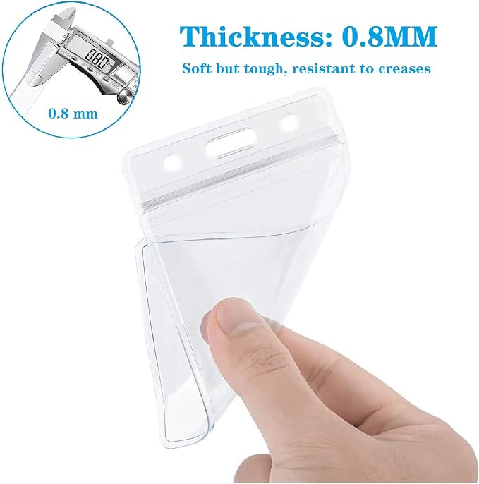 120 Pack Name ID Badge Holder-Plastic Badge Holder - Image 3