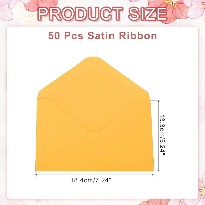 PATIKIL 7x5 Inch Invitation Envelopes, Dark Golden Yellow - Image 2