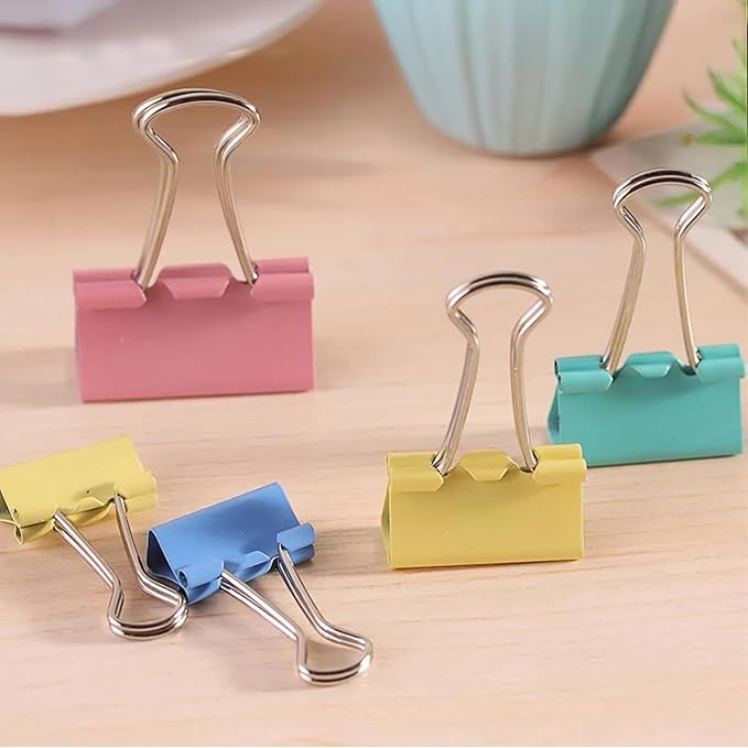 60 Pack Binder Clips Medium, 1.25 Inch/32mm Colored Binder Paper Clips - Image 6