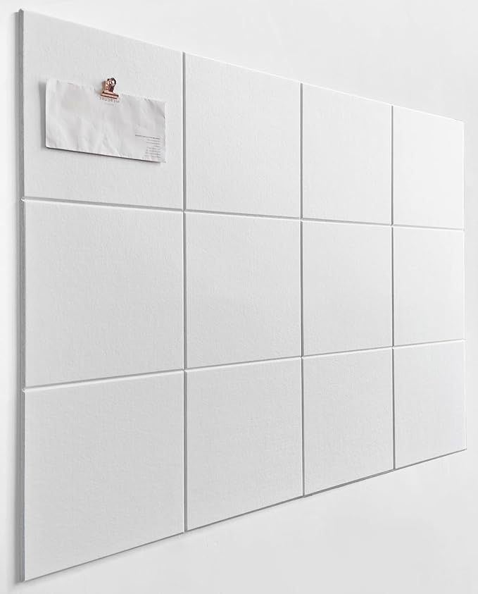 Felt Bulletin Board Tiles 12-Pack – Cork Board Alternative, Pin Board by DesignerManufacturerofInnovativeBulletinBoardSolutionsforHomeOffice