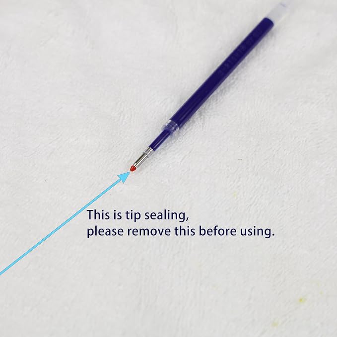 U-RIGHT 24 Pcs Retractable Blue Gel Ink Refills, 0.7 mm Point Blue Ink - Image 2