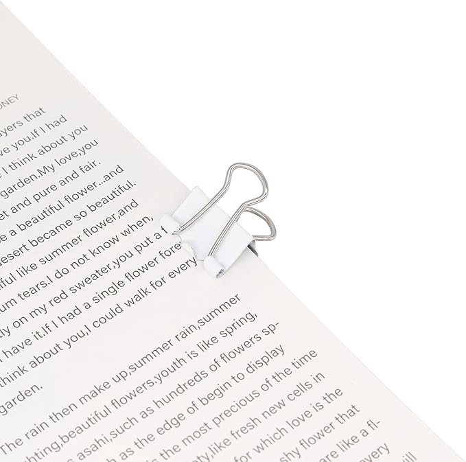 Mini Binder Clips, Paper Clip, Small Paper Clamps 15mm, 100 Pack Micro Size - Image 2