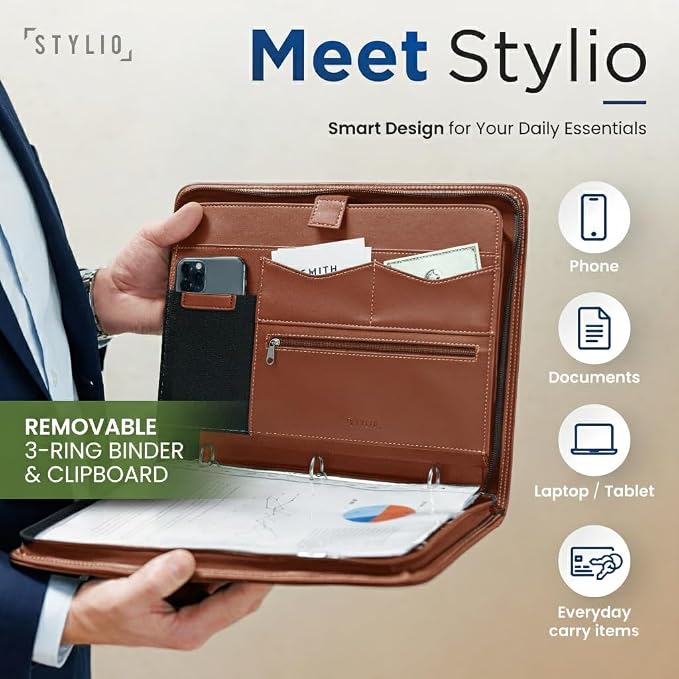 STYLIO Zipper Portfolio Binder - Image 2