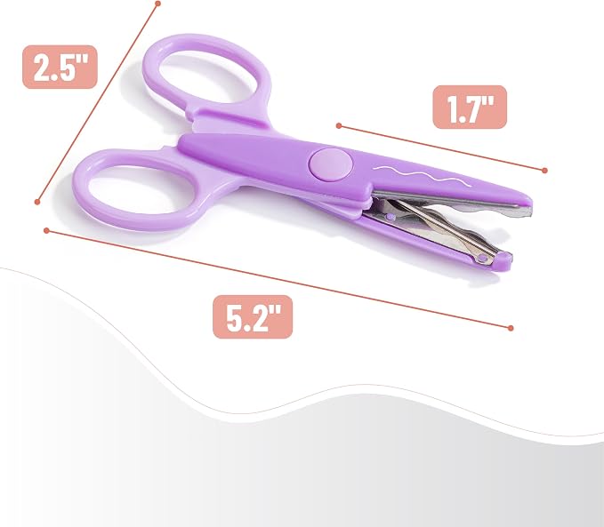 Mr. Pen- Craft Scissors Decorative Edge, 6 Pack, Candy | Zig Zag Scissors - Image 3