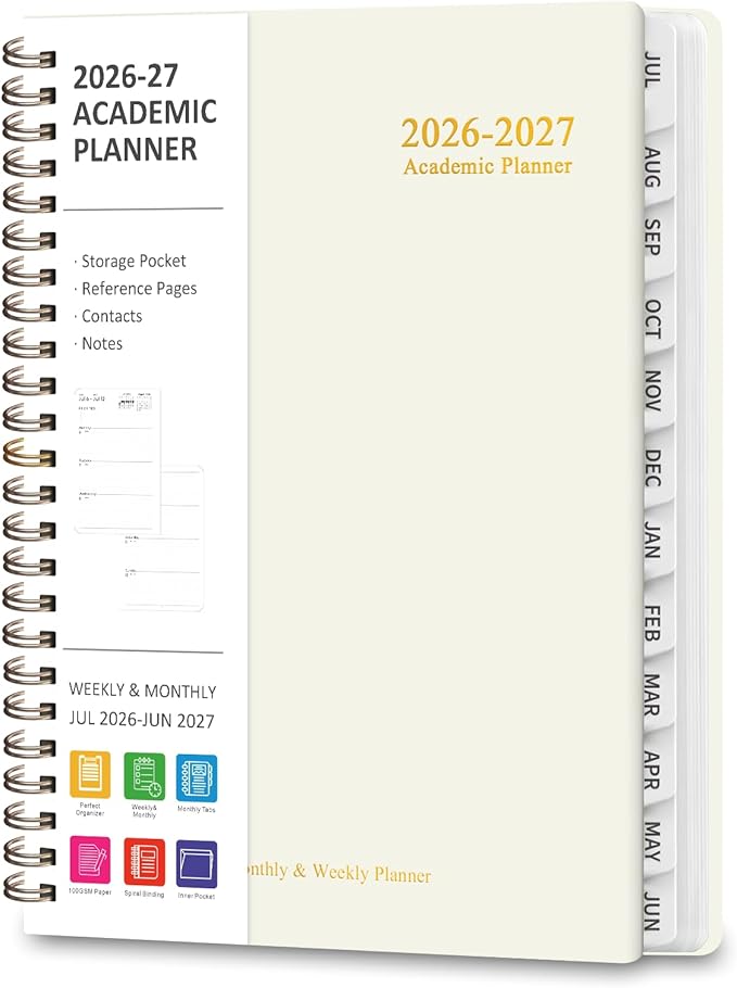 Planner 2026-2027, Weekly and Monthly Academic Planner, July 2026 by VALOME