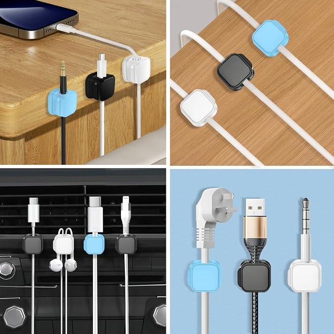 18 Pack Cord Organizer Holder, Magnetic Cable Clips Management, Easy Adhesive - Image 6