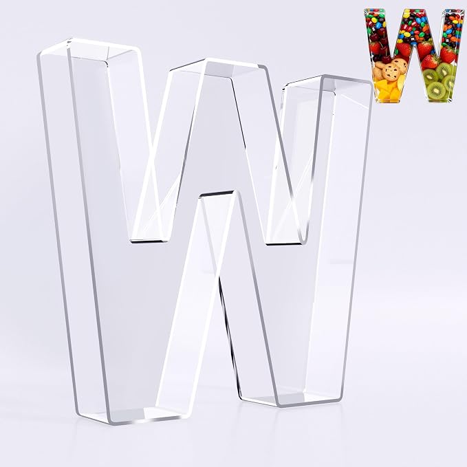 Ledido 10’’ Acrylic Letter Charcuterie Board Box, Reusable Fillable Serving Tray by Ledido