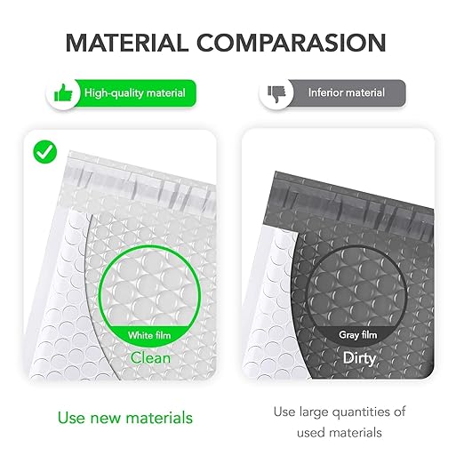 Fuxury White Bubble Mailers 10.5x16 Inch 25 Pack, Self Seal Padded Envelopes - Image 3