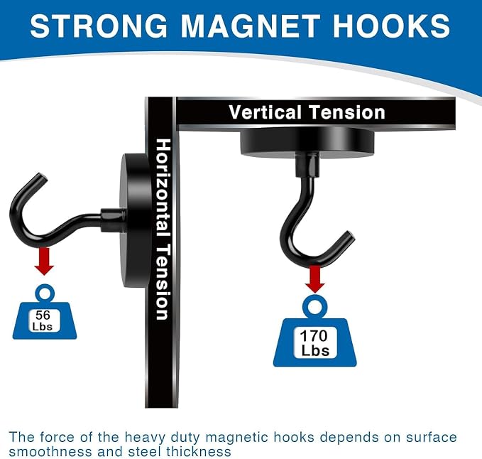 LOVIMAG Magnetic Hooks for Cuise Cabins, 170lbs+ Magnet Hooks Cruise Essentials - Image 3