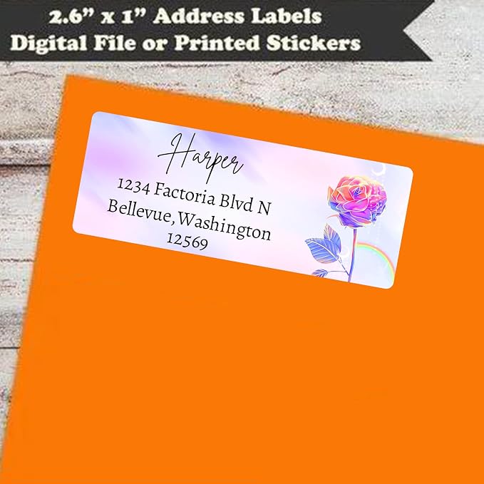 LINMAGCO Personalized Return Address Labels Gold 500 Pcs Mail Labels - Image 4
