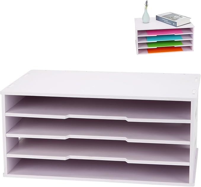 Construction Paper Organizer 18" x 12", 4 Tier Desktop File Storage Cardstock by Unknown