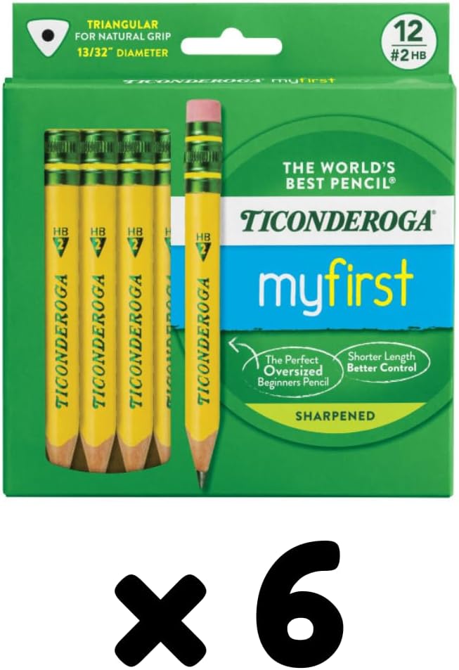 Ticonderoga My First Half-Size Wooden Pencils, Large Triangle-Barrel - Image 4