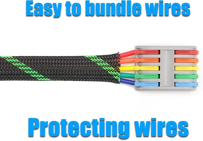 25ft PET Expandable Braided Cable Sleeve 1/3inch Pet Braided Cable Sleeve - Image 6