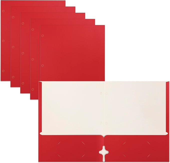 Better Office Products Two Pocket Portfolio Folders, Letter Size Paper Folders by BetterOfficeProducts