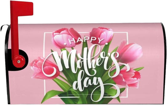 Mothers Day Mailbox Cover, Standard Size 21 x 18 in Flower Magnetic Mailbox Case by Yomane