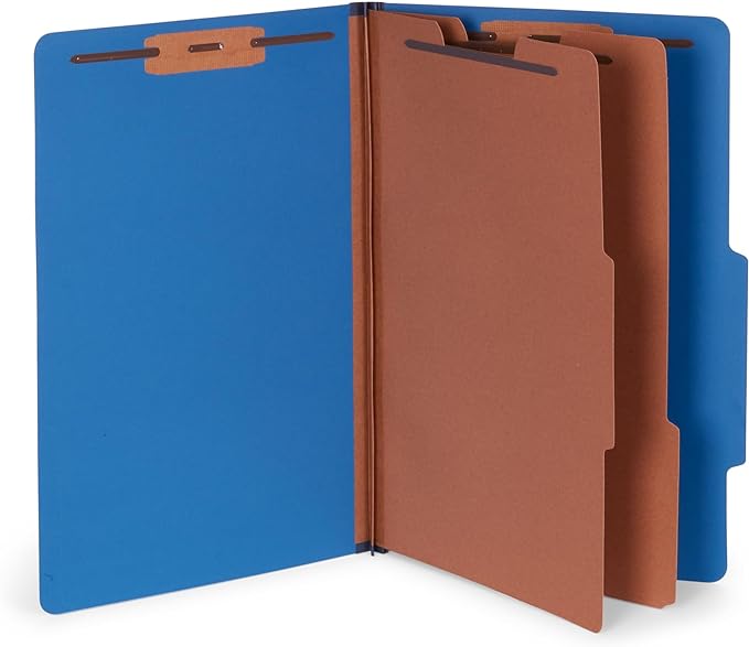 10 Dark Blue Classification Folders by BlueSummitSupplies