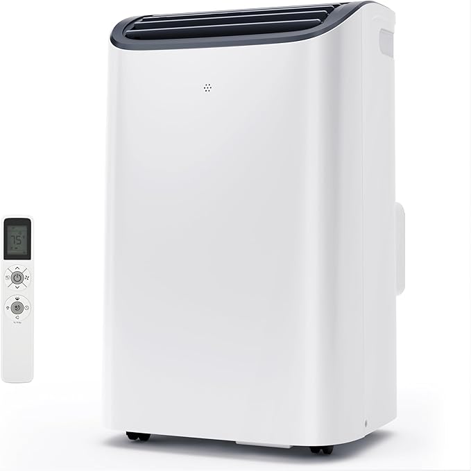 EUHOMY 12,000 BTU Portable Air Conditioners, 4-in-1 Portable Air Conditioner Up to 550 Sq.Ft, Portable AC Unit with Cool, Sleep, Dehumidifier, Fan Mode, Timer, Low Noise, Installation Kit, Apartment-DeskLoop Office