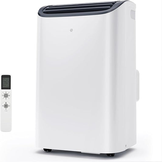EUHOMY 12,000 BTU Portable Air Conditioners, 4-in-1 Portable Air Conditioner Up to 550 Sq.Ft, Portable AC Unit with Cool, Sleep, Dehumidifier, Fan Mode, Timer, Low Noise, Installation Kit, Apartment-DeskLoop Office
