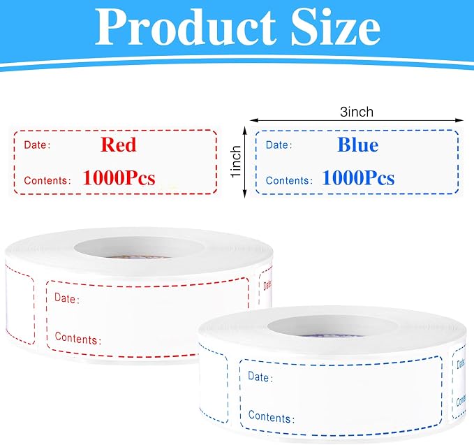 2000Pcs Removable Freezer Labels, 1 x 3 Inch Food Labels - Image 2