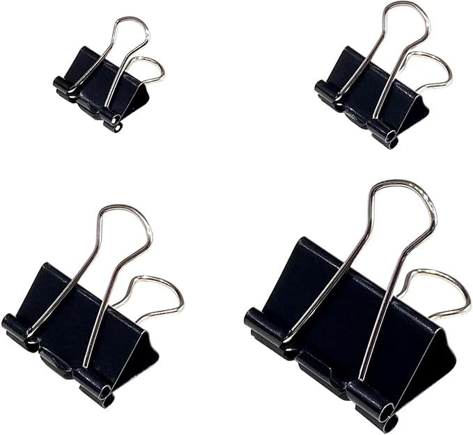 Ykimok 120Pcs Assorted Sizes Binder Clips, Metal Paper Clamps 4 Assorted Sizes - Image 3