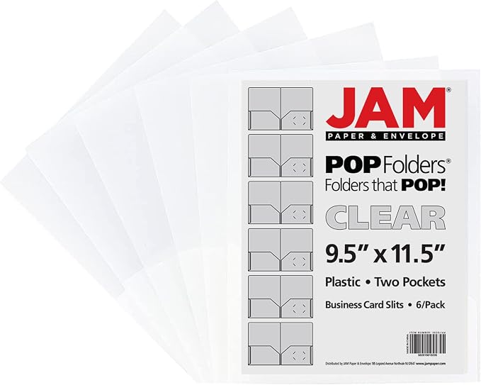 JAM PAPER Plastic 2 Pocket POP Folders - Image 6