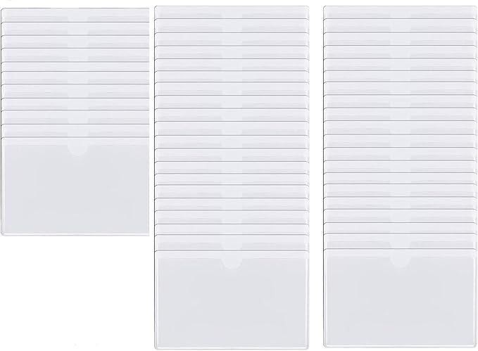 50pcs Self-Adhesive Business Card Protecror, Waterproof Clear Adhesive Label by OwlFocus