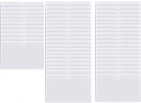 50pcs Self-Adhesive Business Card Protecror, Waterproof Clear Adhesive Label by OwlFocus