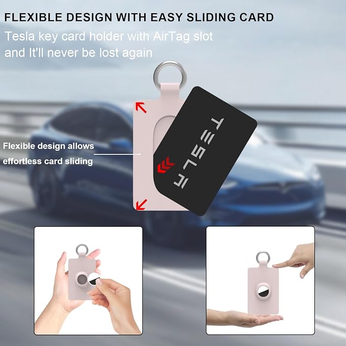 Tesla Key Card Holder with AirTag Slot - Image 5