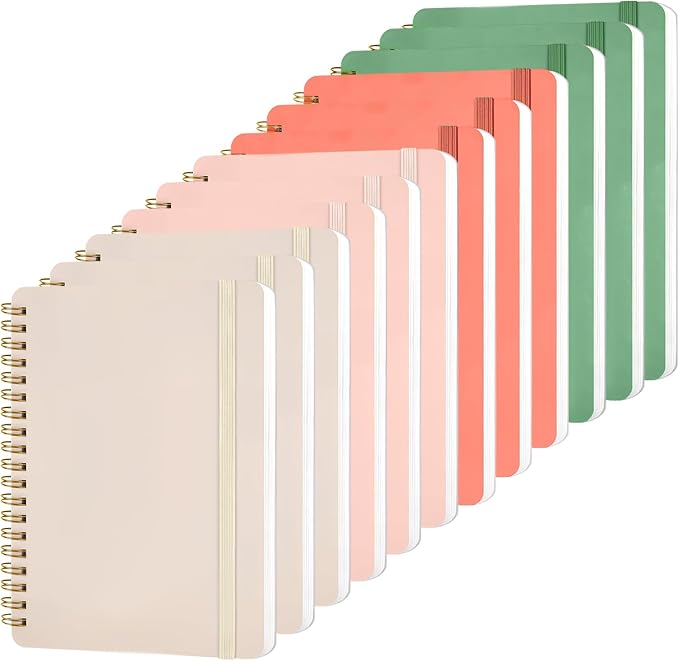 12 PCS Spiral Notebook, Spiral Journal Notebook, Notebooks by Unknown