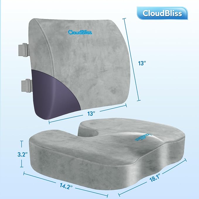 CloudBliss Lumbar Support Pillow & Seat Cushion Set - Image 5
