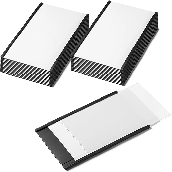 25pcs Magnetic Label Holders 3x5 Inches | C Channel Magnetic Index Card Holder - Image 7