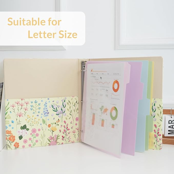 SKYDUE 1 Inch 3-Ring Binder - Image 6