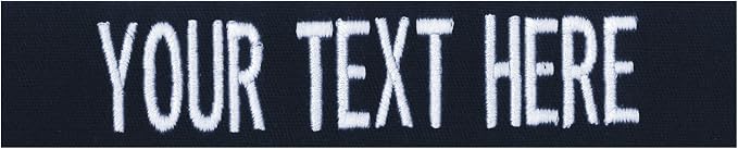 Custom Uniform Name Tapes Solid Colors. Dark Blue Fabric, 3.5 Inch Hook Fastener by NORTHERNSAFARI