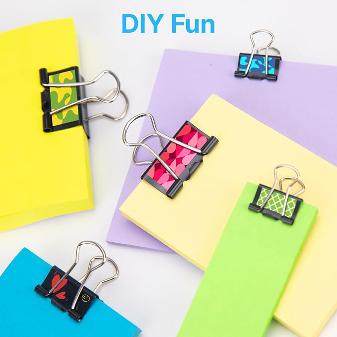 OWLKELA 200 Pcs Black Binder Clips, Paper Clamps, Paper Binder Clip, Metal - Image 7