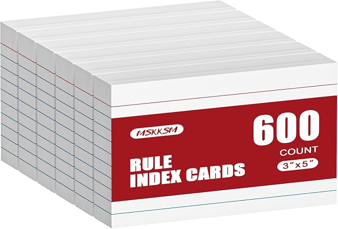 Index Cards 3x5 Inch by MSKKSM