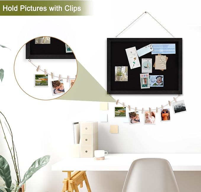 Double-Sided Small Wood Framed Cork Board - Image 5