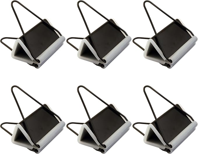 2.2 inch Binder Clip with Soft Silicone Pad Alloy Steel Bulldog Foldback Clips by Unknown