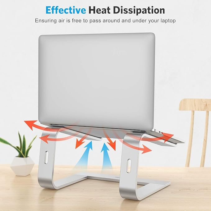 OMOTON Laptop Stand, Detachable Laptop Mount, Aluminum Laptop Holder Stand - Image 6