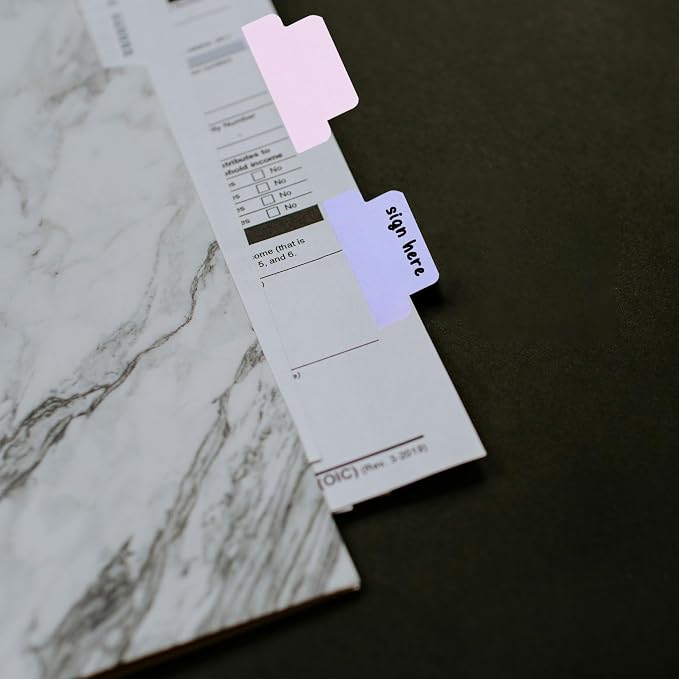 80 Pieces Sticky Blank Monthly Index Tabs Double-Sided Page Markers, - Image 9