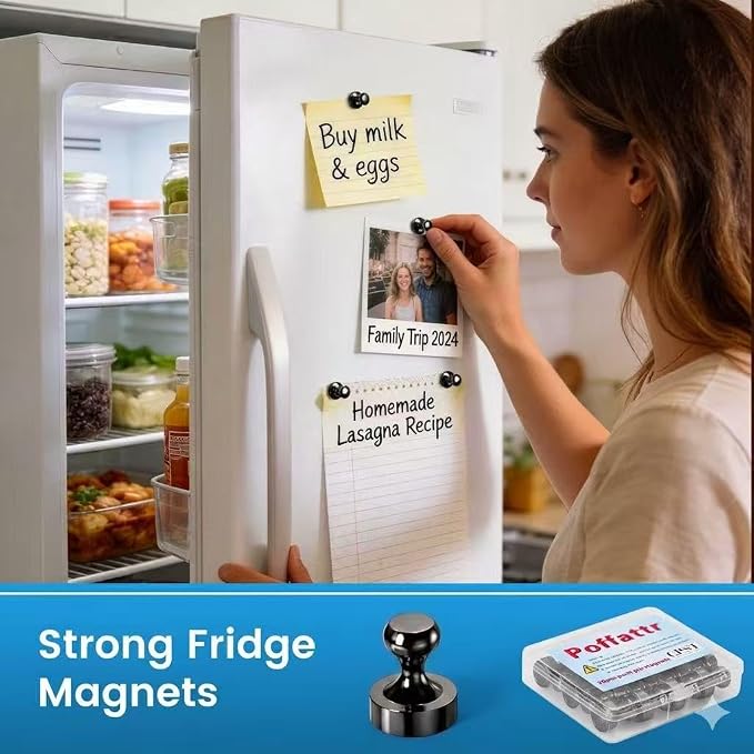 Fridge Magnets, Refrigerator Magnets, Magnetic Push Pins Perfect - Image 3