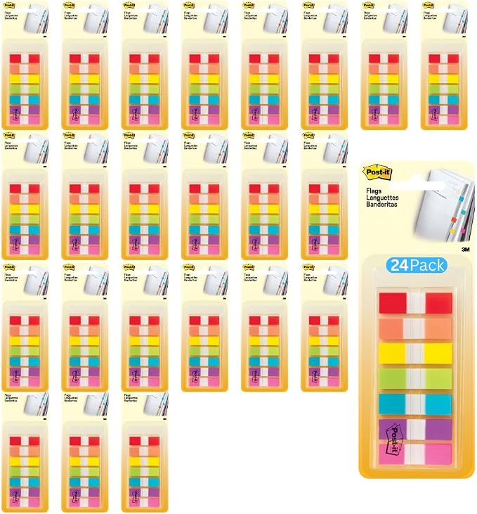 Post-it 683-7CF24PK1/2 Wide Flags in On-The-Go Dispenser by Unknown