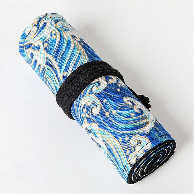 DIYOMR 24/36/72 Slots Pencil Wrap Pencil Rolls, Artist Colored Pencils Roll Up - Image 5