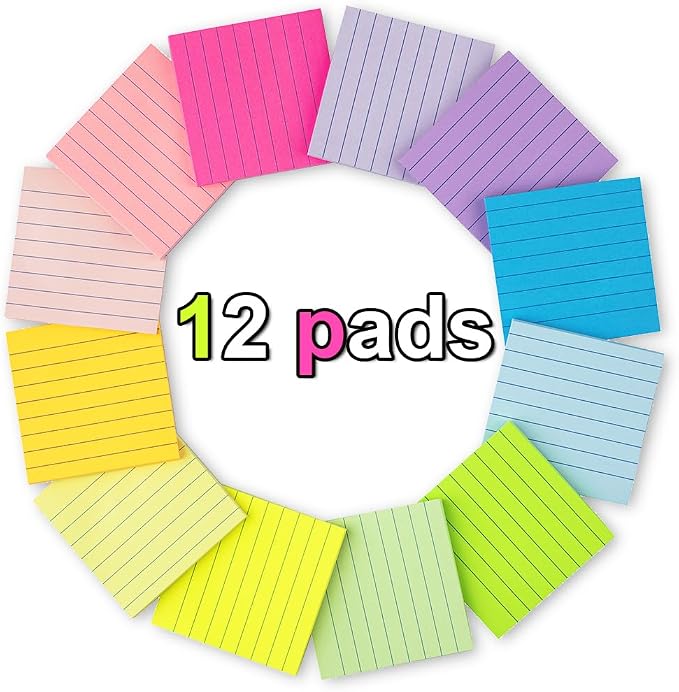 Lined Sticky Notes 3x3 in, Notepads - Image 2
