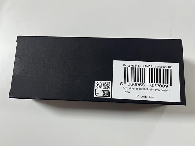 Scriveiner Personalized Black Ballpoint Pen - Stunning Luxury Pen, Jet Black Lacquer, Real Gold Plating, Schmidt Ink Refill, Best Engraved Ball Point Gift Set for Men & Women, Custom Name Engraving-DeskLoop Office