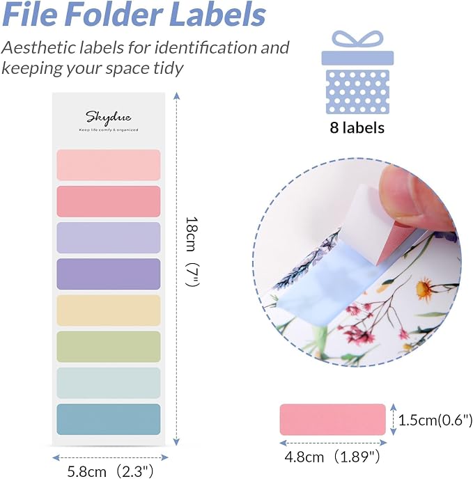 SKYDUE Accordion File Organizer, Floral Expanding File Folders - Image 4