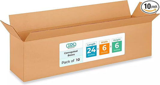 Long Moving & Shipping Boxes 24x6x6 inches by IDLPackaging