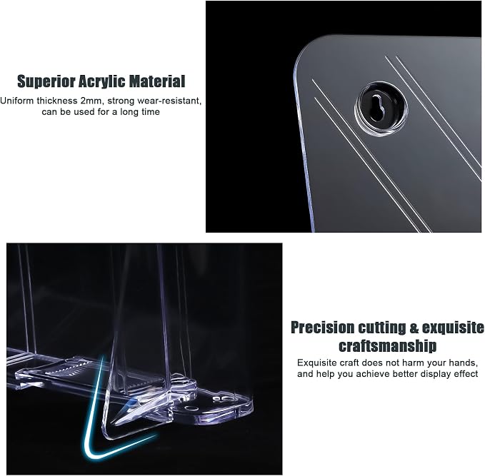 xydstay Acrylic Brochure Holder 8.5x11 Inches Slant Back Design, Plastic Table - Image 3