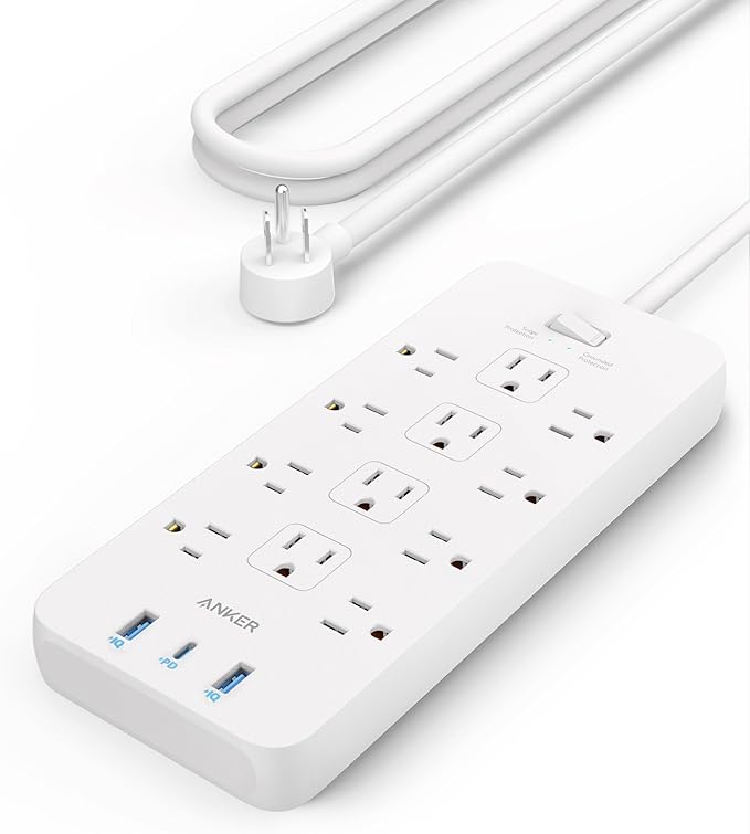 Anker Power Strip with 2100J Surge Protector, Outlet Extender, 5ft Extension by Unknown